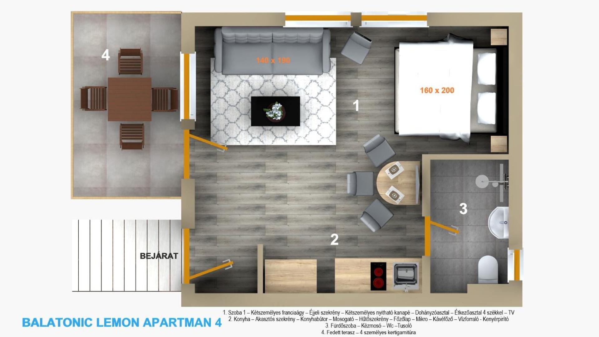 Balatonic Lemon Apartmanhaz Siófok Chambre photo